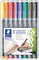 Lumocolor Universal Felt Tip Permanent Marker – 8-Pack Assorted Colors, 0.4mm Super Fine Tip, Refillable – Writes on Paper, Film, DVDs/CDs, Vellum